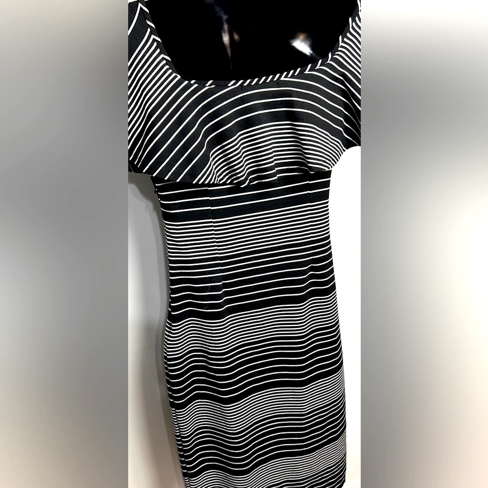 Couture Black and White Midi Dress NWOT - Picture 11 of 12